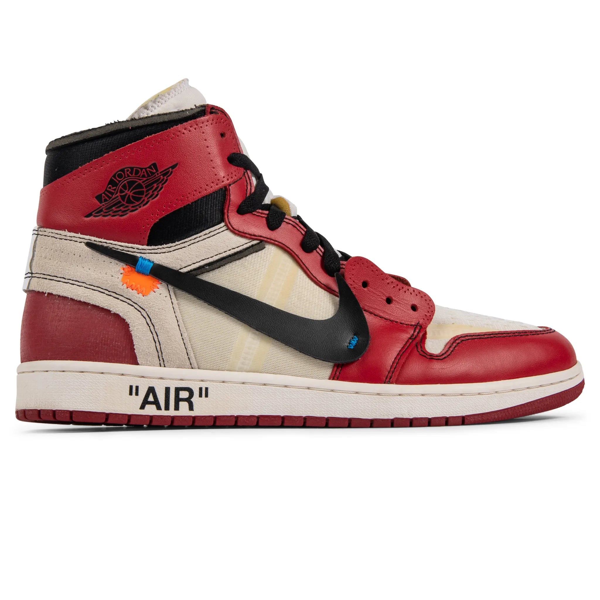 Side view of Preloved - Air Jordan 1 x Off-White 1 Retro High OG Chicago